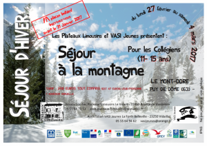 Séjour d'hiver à la montagne pour les 11-15 ans